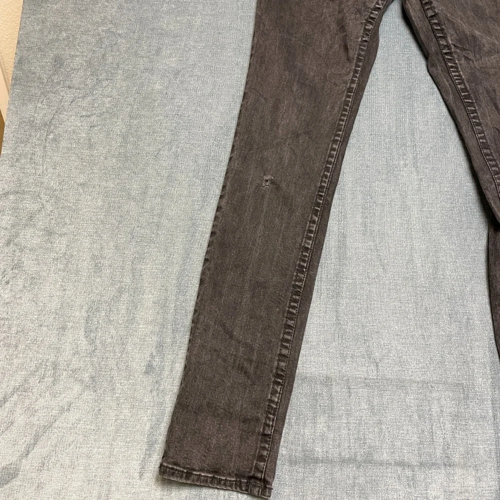 True Religion World Tour Jeans Mens 31 Black Denim Logo Flap Pockets Streetwear
